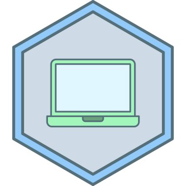 dizüstü bilgisayar simgesi, vektör illüstrasyonu