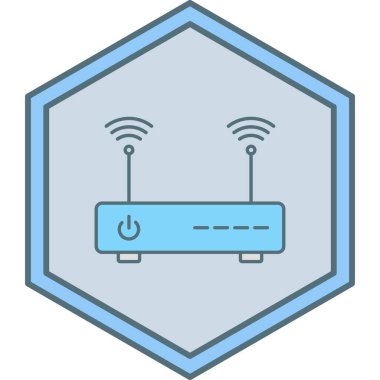 router simgesi vektör illüstrasyonu