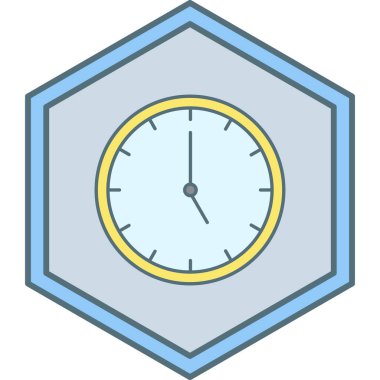 Saat. Web simgesi basit illüstrasyon