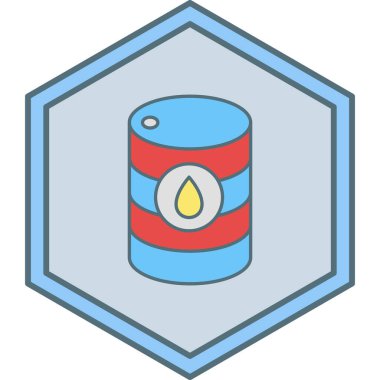 Bir gaz kabı simgesinin vektör illüstrasyonu