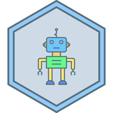 Robot simgesi, vektör çizimi