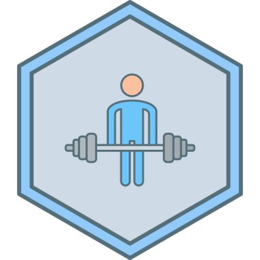 Halter simgesi olan adam, basit tasarım vektör çizimi