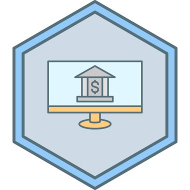 Bilgisayar modern simgesinin vektör illüstrasyonu