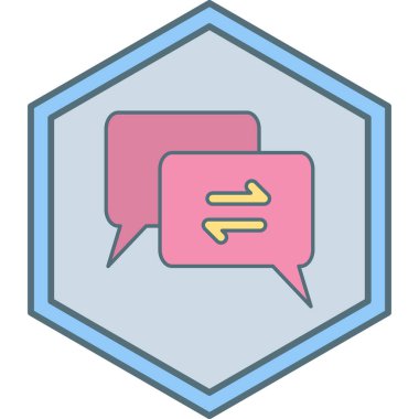 Sohbet simgesi, vektör çizimi