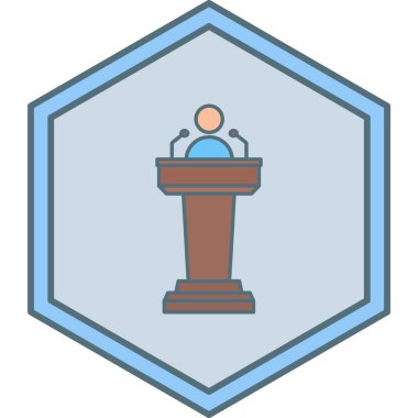 Podyum. Web simgesi basit illüstrasyon