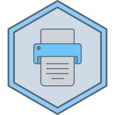 Yazıcı. Web simgesi basit illüstrasyon