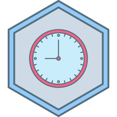 Saat. Web simgesi basit illüstrasyon