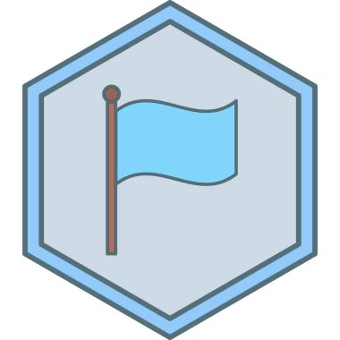 bayrak ikonu vektör illüstrasyonu