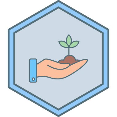 Bitki. Web simgesi basit illüstrasyon