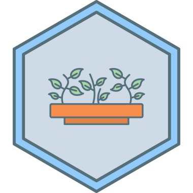 bitkiler ikon vektör illüstrasyonu