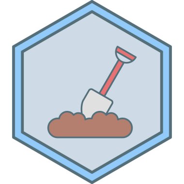 kürek simgesi vektör illüstrasyonu