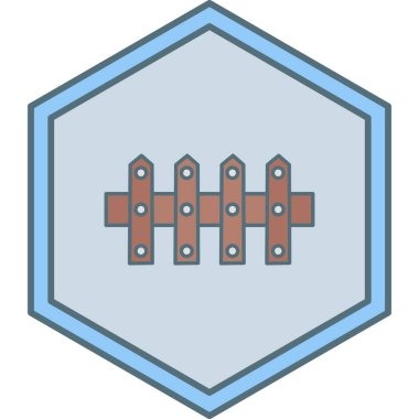 çit simgesi vektör illüstrasyonu