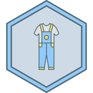 Mavi ve beyaz çizgi simgesinin vektör illüstrasyonu.