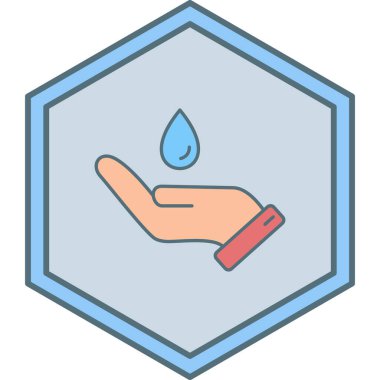 Su simgesinin vektör illüstrasyonu