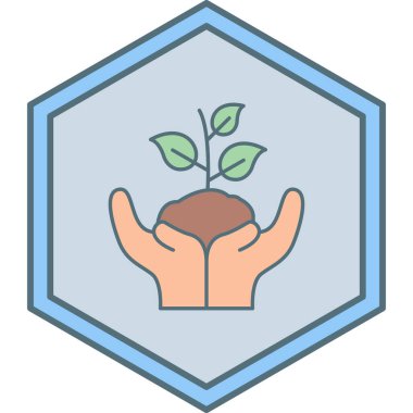 Eko bitki simgesinin vektör illüstrasyonu