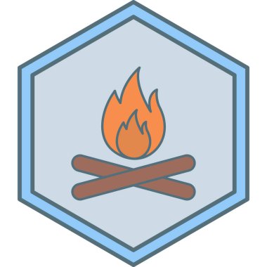 ateş alev ikonu vektör illüstrasyonuName