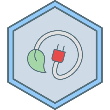 eko enerji simgesi, vektör illüstrasyonu basit tasarım