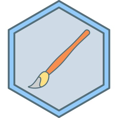 Boya fırçası. Basit resimleme