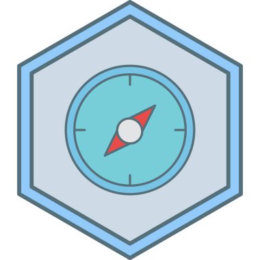 Pusula. Web simgesi basit tasarım