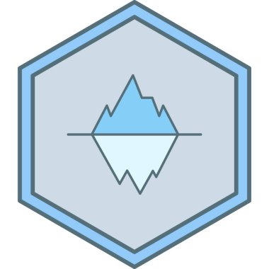 Bir dağ simgesinin vektör illüstrasyonu