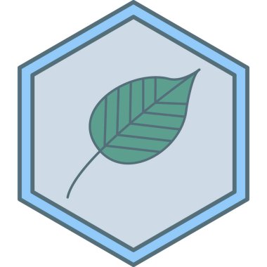 Yaprak ikonu vektör illüstrasyonu