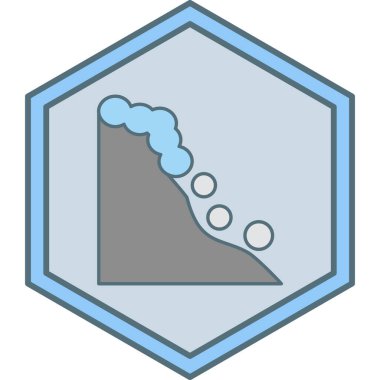 çığ işareti simgesi, vektör illüstrasyonu basit tasarım