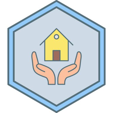 Ev. Web simgesi basit illüstrasyon