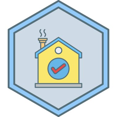 Ev. Web simgesi vektör illüstrasyonu