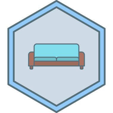 kanepe ikonu vektör illüstrasyonu