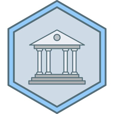 Banka simgesi, vektör illüstrasyonu