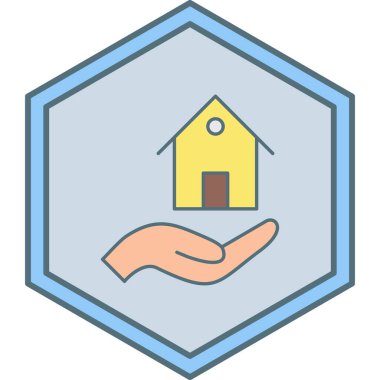 Ev. Web simgesi basit illüstrasyon