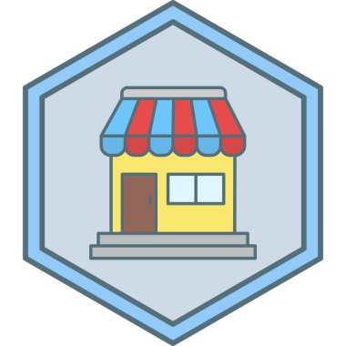 dükkan vektör illüstrasyonu