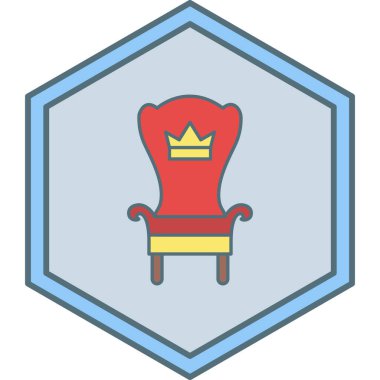 Sandalye. Web simgesi basit illüstrasyon