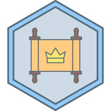 Bir taç simgesinin vektör illüstrasyonu