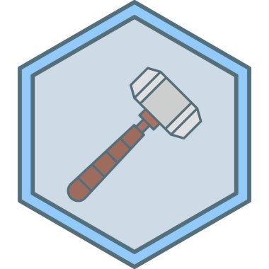 Çekiç ikonu vektör illüstrasyonu