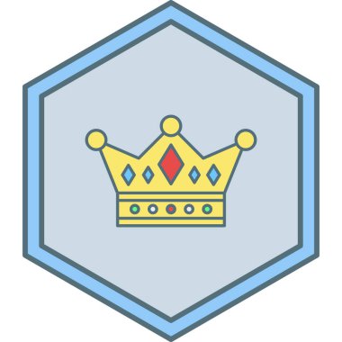 taç simgesi vektör illüstrasyonu