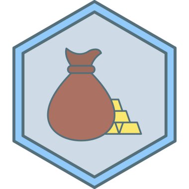 Çanta. Web simgesi basit illüstrasyon