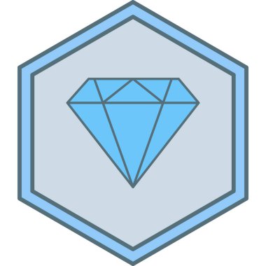 Elmas. Web simgesi basit tasarım