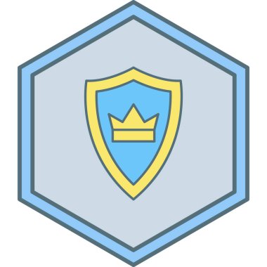 kalkan simgesi, vektör illüstrasyonu