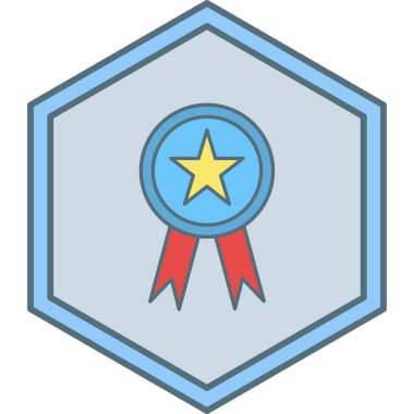 Madalya. Web simgesi basit illüstrasyon