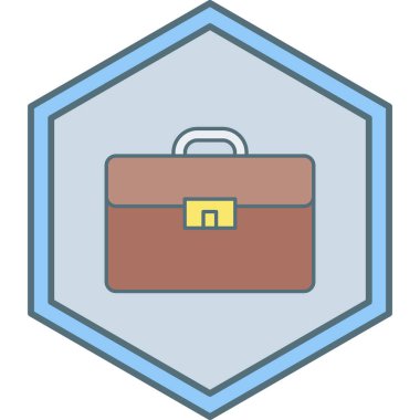 Çanta. Web simgesi basit illüstrasyon