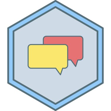 Konuş. Web simgesi basit illüstrasyon