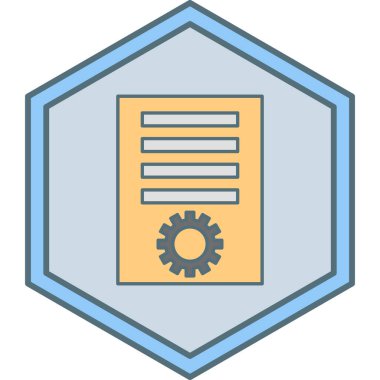 Belge. Web simgesi basit illüstrasyon