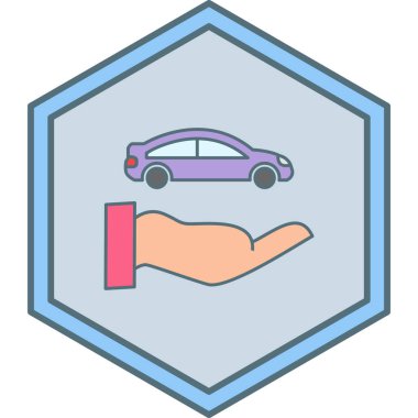 - Araba. Web simgesi basit illüstrasyon