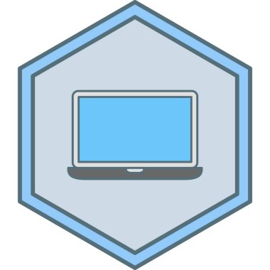 laptop vektör simgesi modern basit illüstrasyon