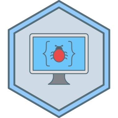 Virüs. Web simgesi basit illüstrasyon