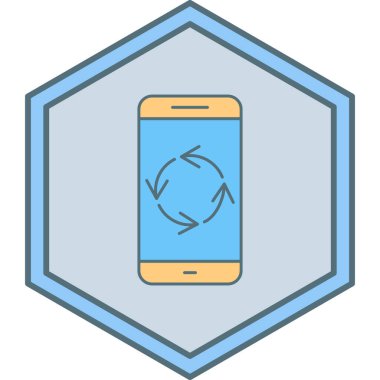 Cep telefonu simgesi, vektör illüstrasyonu