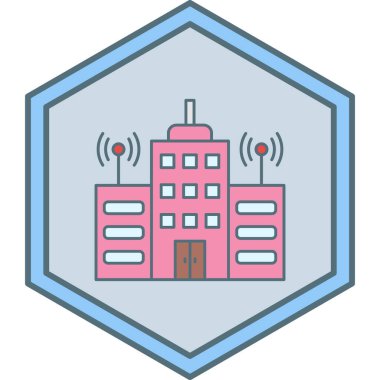 Kablosuz. Web simgesi basit illüstrasyon