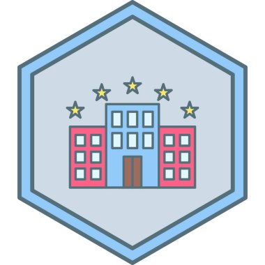 Otel vektör simgesi modern basit tasarım