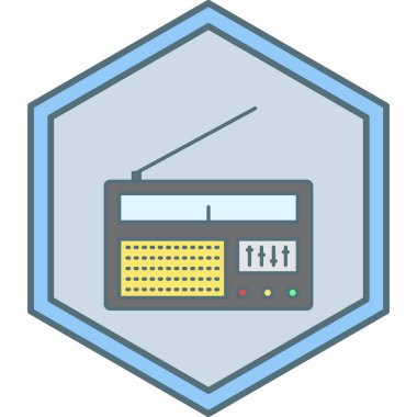 Radyo. Web simgesi basit tasarım